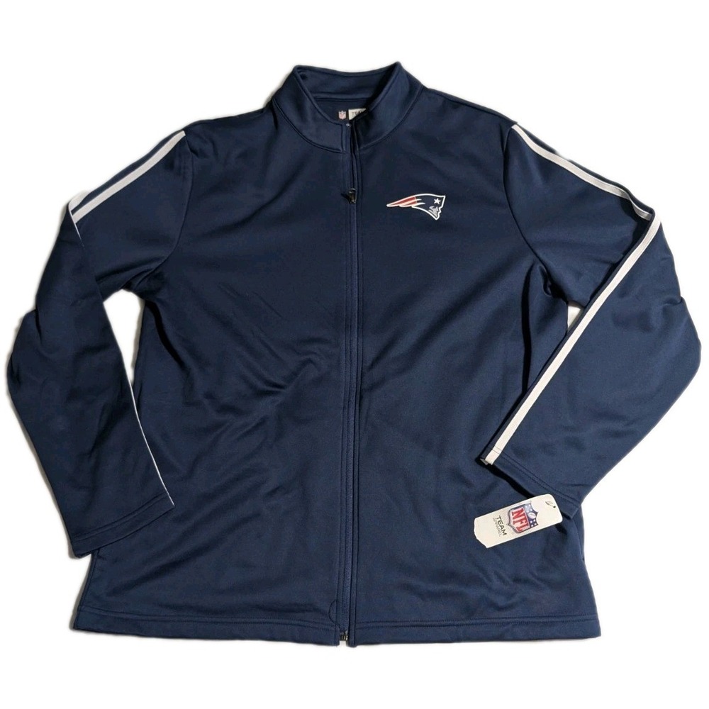 Patriots Full‎ Zip Jacket Men's XL NWT NFL Team Apparel Track Warm Up Navy
